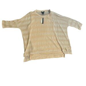 Grace Elements Beige Knit Top L 73% Polyester & 21% Rayon